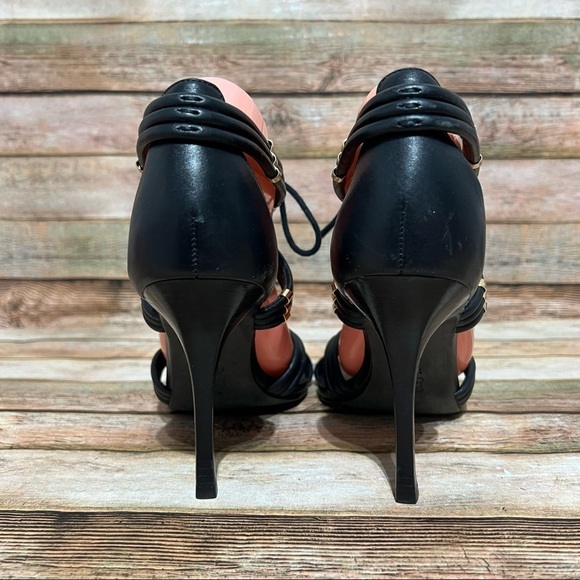 Tory Burch Black Strappy Heels - Picture 2 of 8